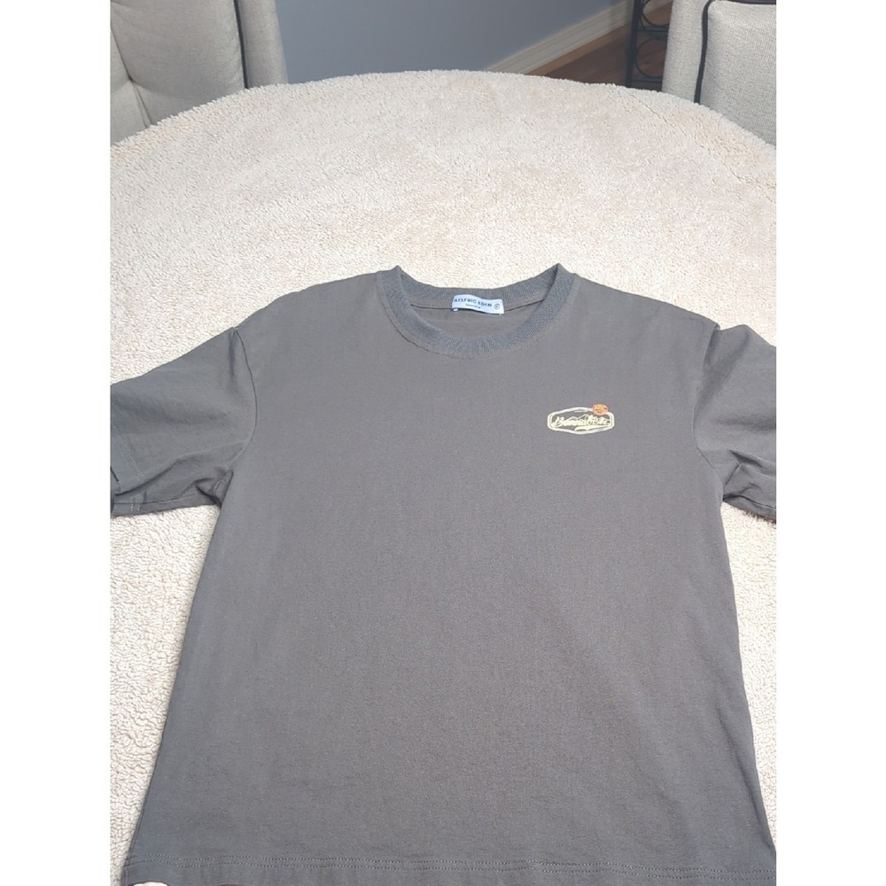 Aelfric Eden Men's Short Sleeve Tee in Charcoal with Small Yellow Logo